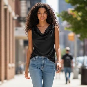 Gap: '00's Satin Cowl Neck Blouse